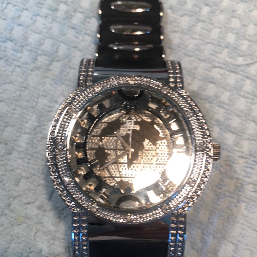 Men’s large ice king watch no:PB-519BG. Needs Battery.